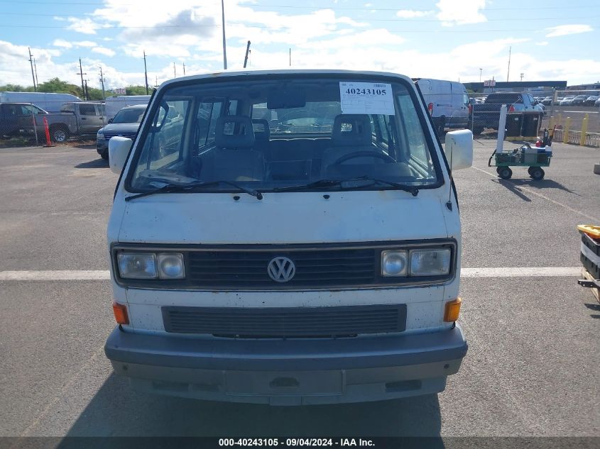 1991 Volkswagen Vanagon Bus VIN: WV2YB0258MG009954 Lot: 40243105