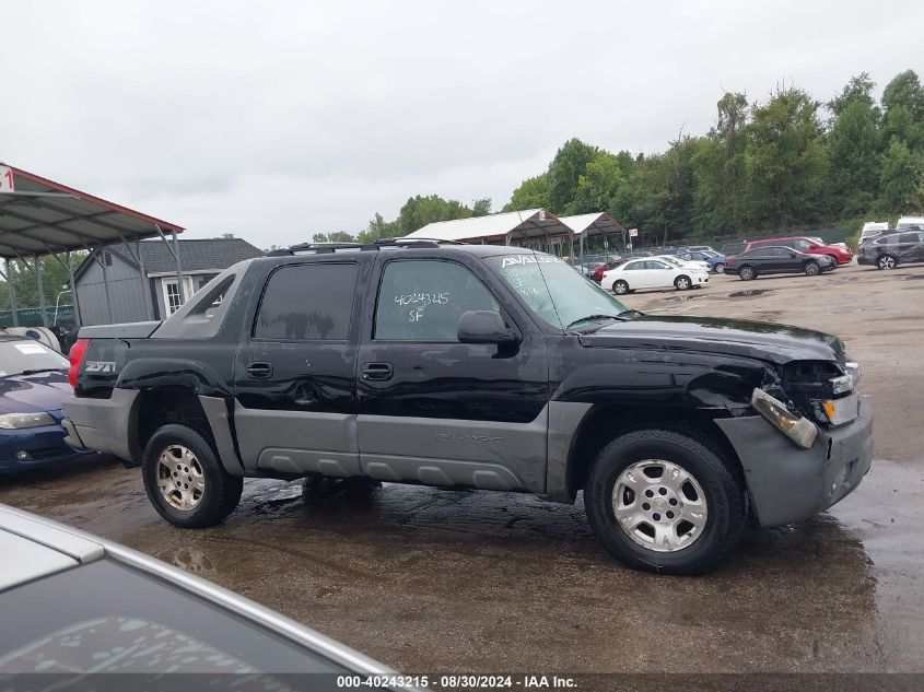 2002 Chevrolet Avalanche 1500 VIN: 3GNEK13T92G113088 Lot: 40243215