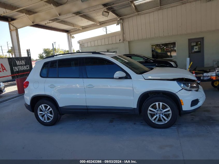 2017 Volkswagen Tiguan 2.0T S VIN: WVGAV7AX1HK001261 Lot: 40243366