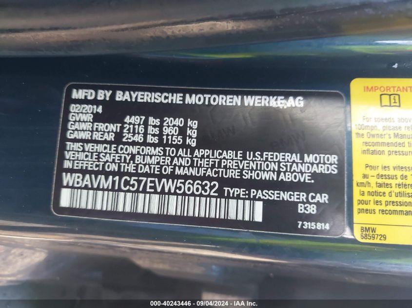 VIN WBAVM1C57EVW56632 2014 BMW X1, Sdrive28I no.9