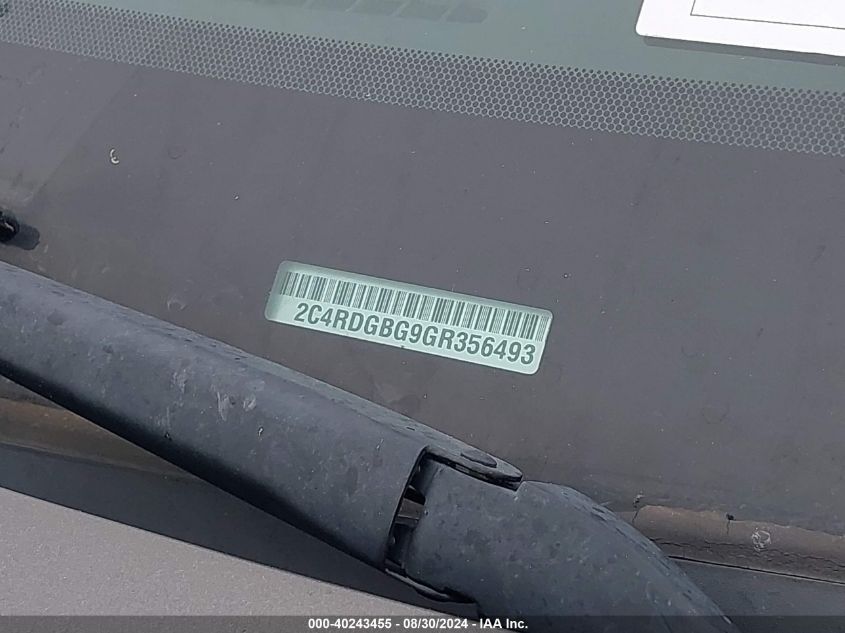 2016 DODGE GRAND CARAVAN AMERICAN VALUE PKG - 2C4RDGBG9GR356493