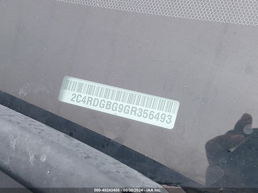 2016 DODGE GRAND CARAVAN AMERICAN VALUE PKG - 2C4RDGBG9GR356493