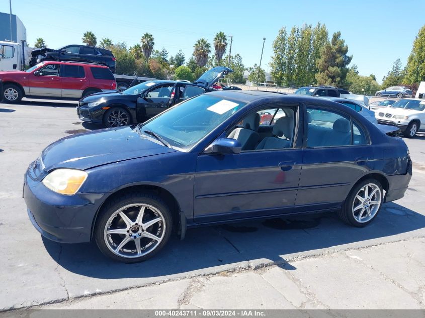 2003 Honda Civic Ex VIN: 2HGES26723H614985 Lot: 40243711