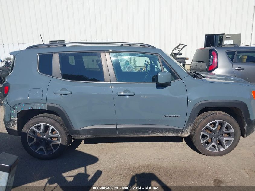 2018 Jeep Renegade Latitude 4X4 VIN: ZACCJBBB7JPJ09343 Lot: 40243729