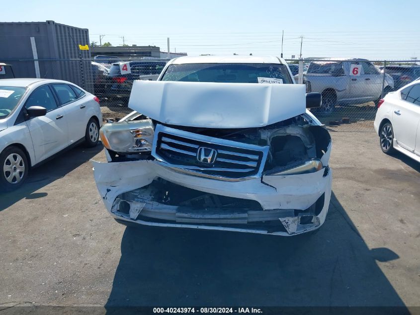 2013 Honda Pilot Lx VIN: 5FNYF3H29DB018416 Lot: 40243974