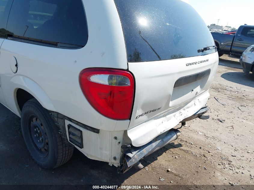 2006 Dodge Grand Caravan Se VIN: 1D4GP24R16B717540 Lot: 40244077