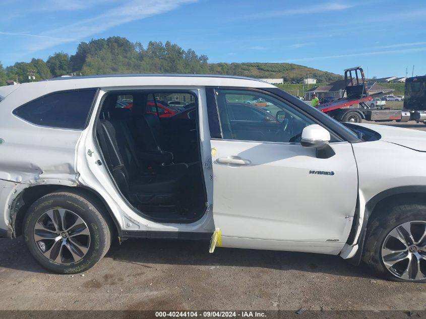 2020 Toyota Highlander Hybrid Xle VIN: 5TDHBRCH2LS502982 Lot: 40244104