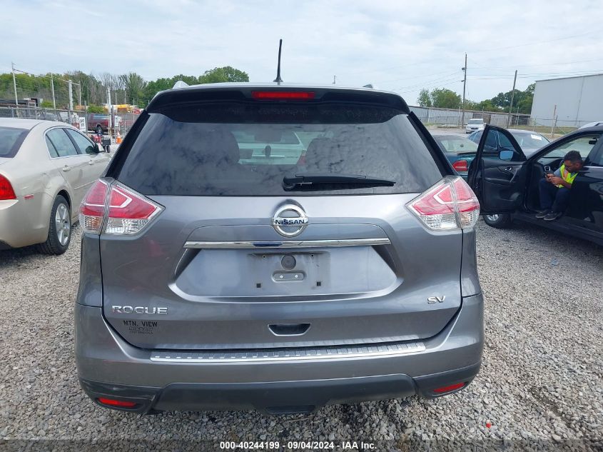 2016 Nissan Rogue Sv VIN: KNMAT2MT4GP615955 Lot: 40244199