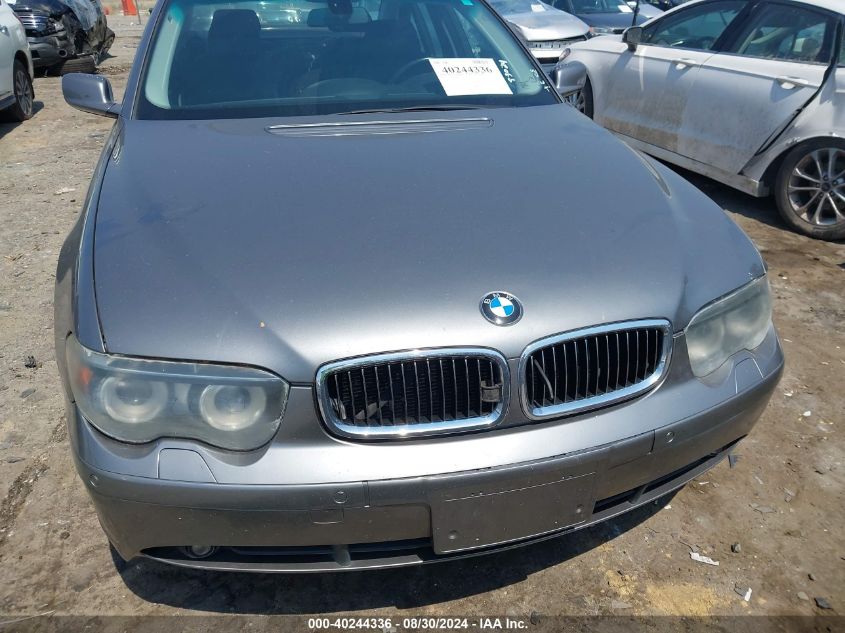 2004 BMW 745I VIN: WBAGL63584DP72743 Lot: 40244336