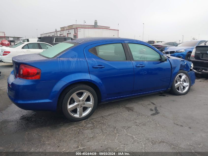 2013 Dodge Avenger Se VIN: 1C3CDZAB0DN741882 Lot: 40244439