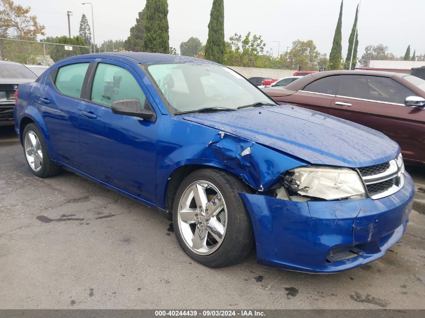 2013 Dodge Avenger Se VIN: 1C3CDZAB0DN741882 Lot: 40244439