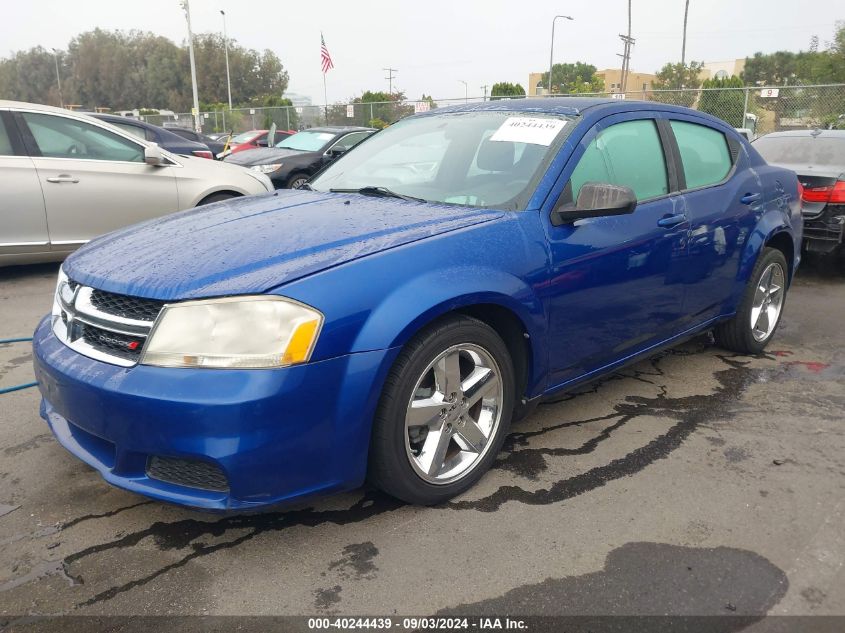 2013 Dodge Avenger Se VIN: 1C3CDZAB0DN741882 Lot: 40244439