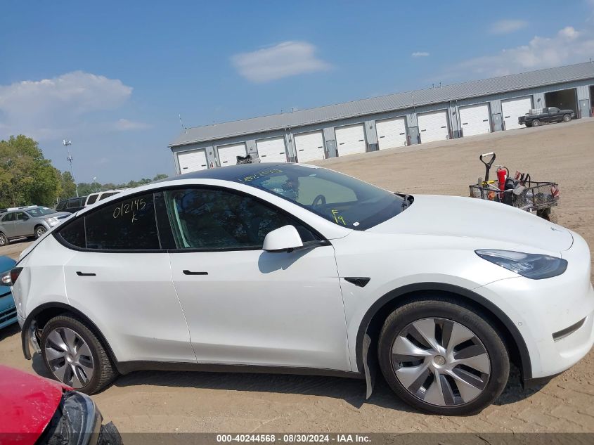 2022 Tesla Model Y Long Range Dual Motor All-Wheel Drive VIN: 7SAYGDEE3NA012145 Lot: 40244568