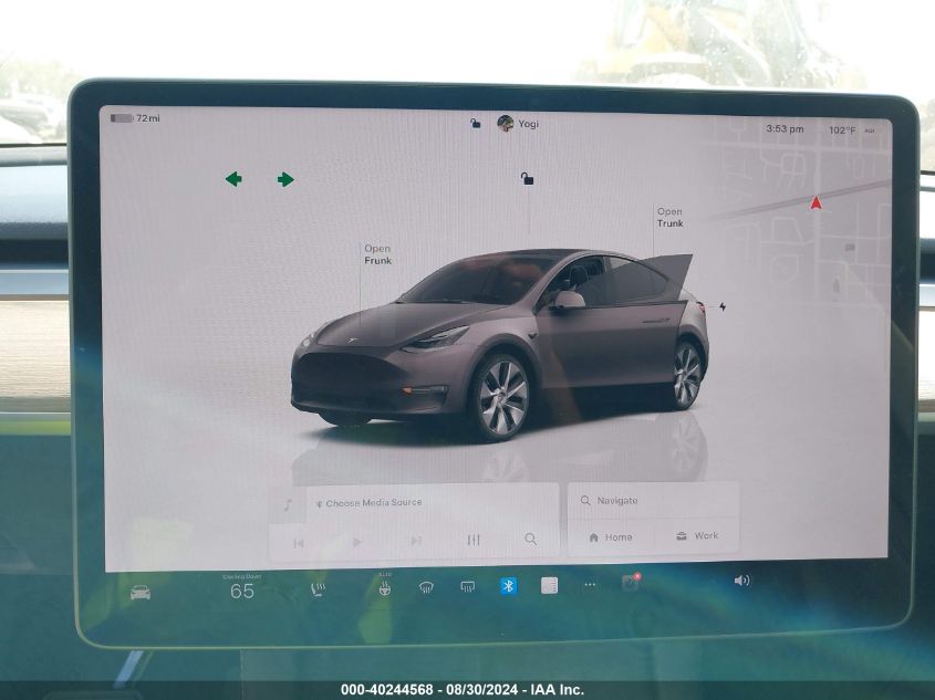 2022 Tesla Model Y Long Range Dual Motor All-Wheel Drive VIN: 7SAYGDEE3NA012145 Lot: 40244568