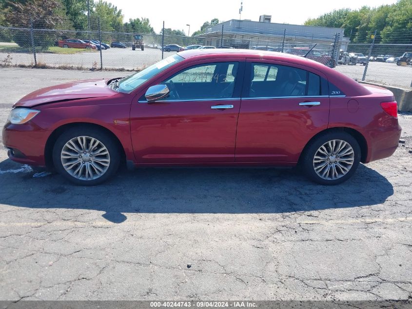 2012 Chrysler 200 Limited VIN: 1C3CCBCG3CN249316 Lot: 40244743