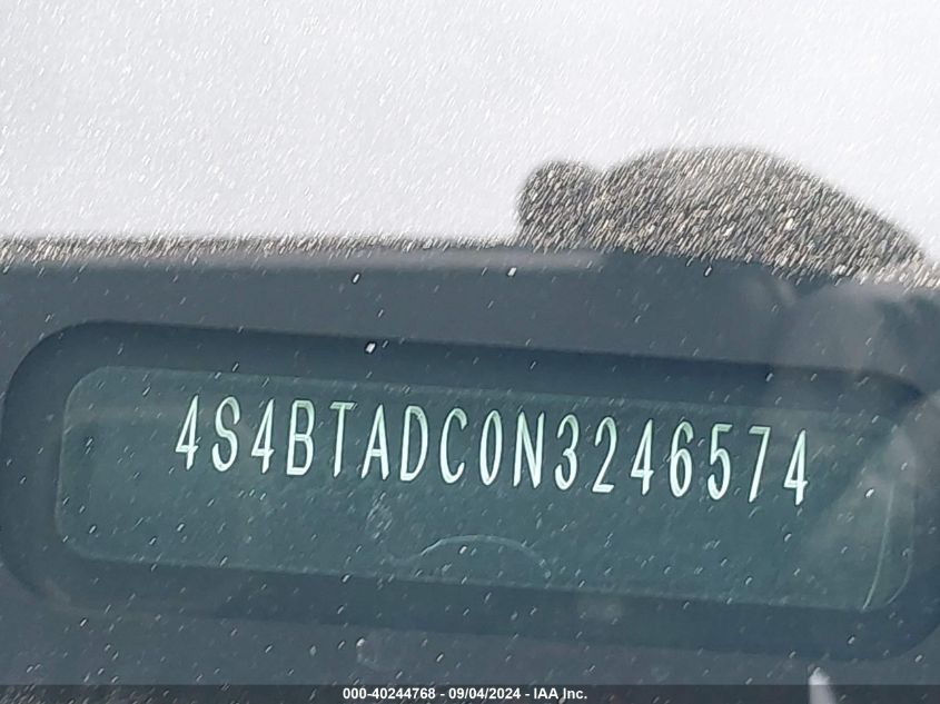 VIN 4S4BTADC0N3246574 2022 SUBARU OUTBACK PREMIUM