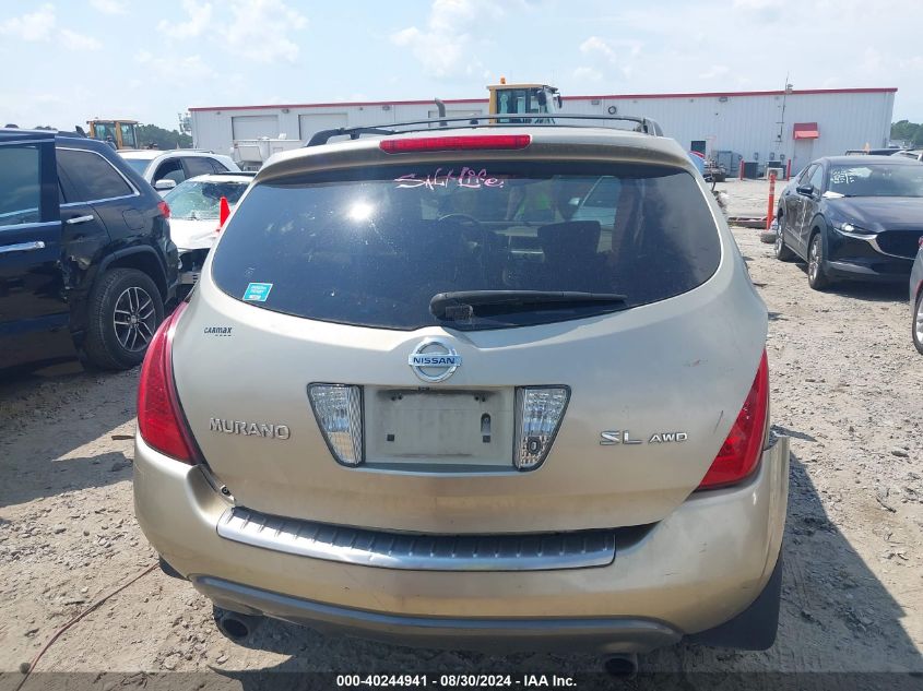 2007 Nissan Murano Sl VIN: JN8AZ08W27W627832 Lot: 40244941