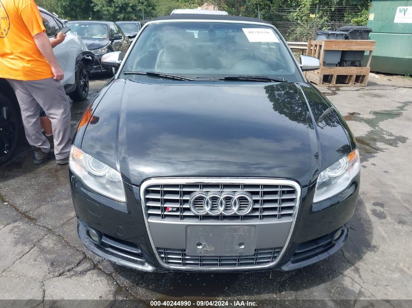 2007 Audi S4 VIN: WUARL48H17K900830 Lot: 40244990