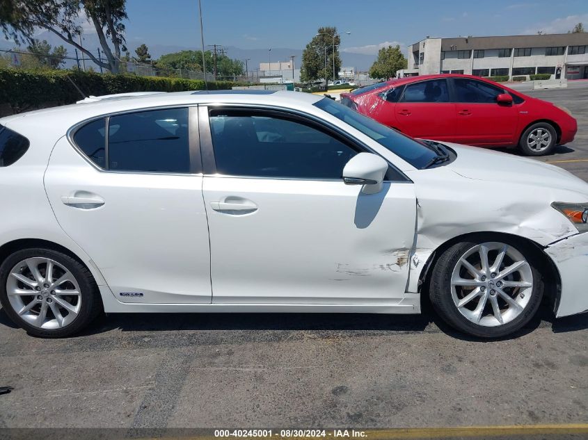 2012 Lexus Ct 200H Premium VIN: JTHKD5BHXC2082226 Lot: 40245001