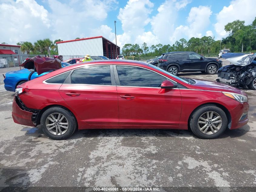 2015 Hyundai Sonata Se VIN: 5NPE24AF6FH133173 Lot: 40245061