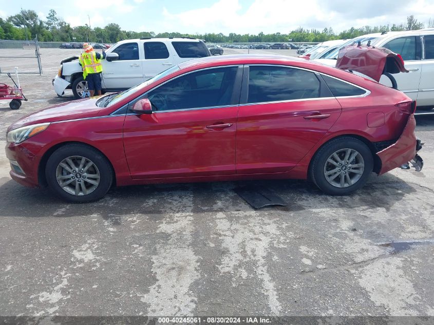 2015 Hyundai Sonata Se VIN: 5NPE24AF6FH133173 Lot: 40245061