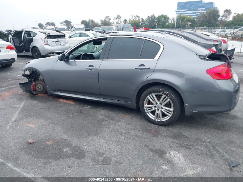 2011 Infiniti G37X VIN: JN1CV6AR9BM409806 Lot: 40245253