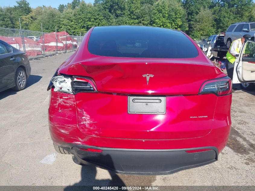 2023 Tesla Model Y Awd/Long Range Dual Motor All-Wheel Drive VIN: 7SAYGDEE8PA179586 Lot: 40245420