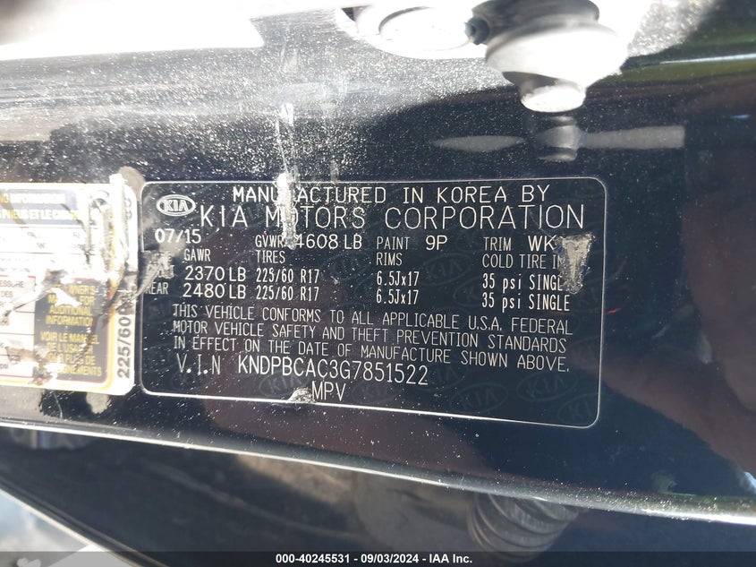 2016 KIA SPORTAGE LX - KNDPBCAC3G7851522