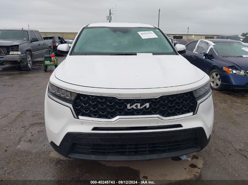 2022 Kia Sorento Lx VIN: 5XYRG4LC5NG112262 Lot: 40245743