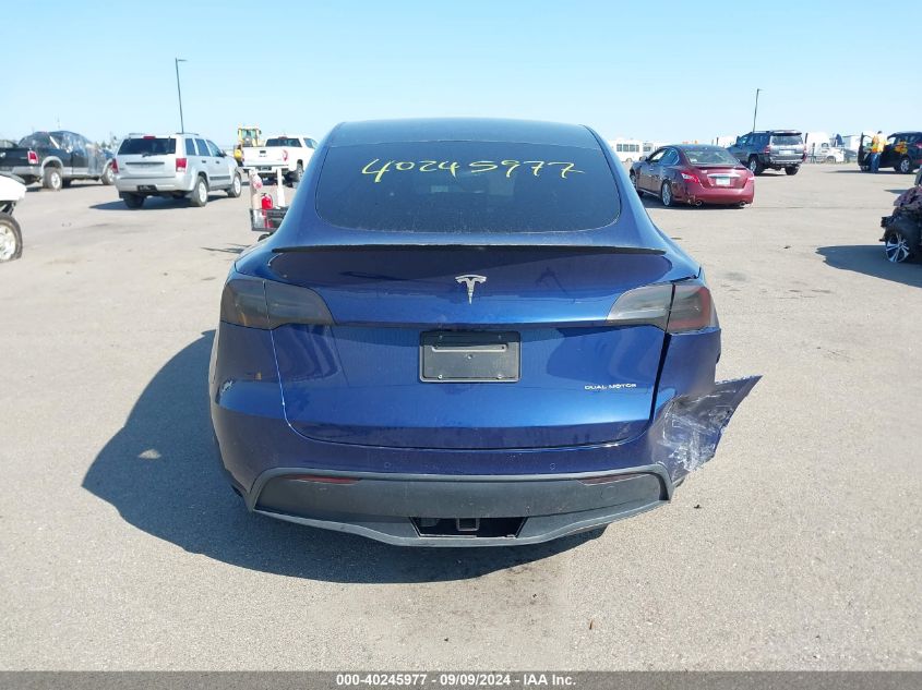 2020 Tesla Model Y Long Range Dual Motor All-Wheel Drive VIN: 5YJYGDEE5LF035228 Lot: 40245977