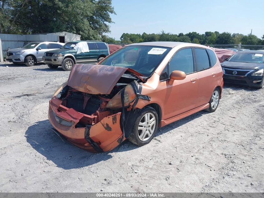 2007 Honda Fit Sport VIN: JHMGD37627S037398 Lot: 40246251