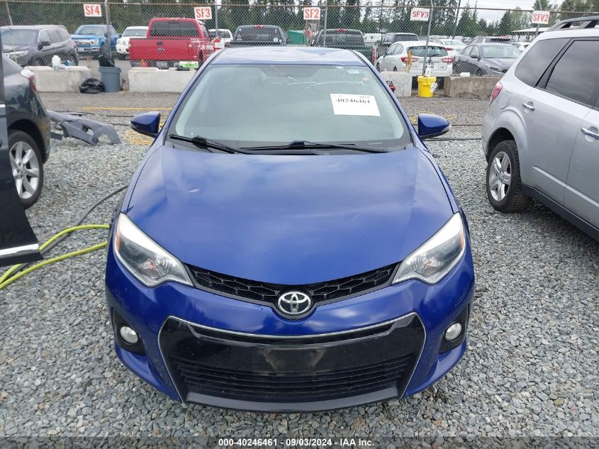 2016 Toyota Corolla S VIN: 2T1BURHE4GC586767 Lot: 40246461