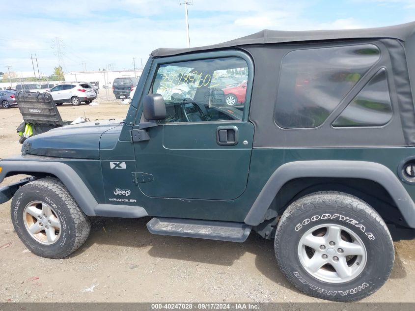 2003 Jeep Wrangler X VIN: 1J4FA39S63P377323 Lot: 40247028