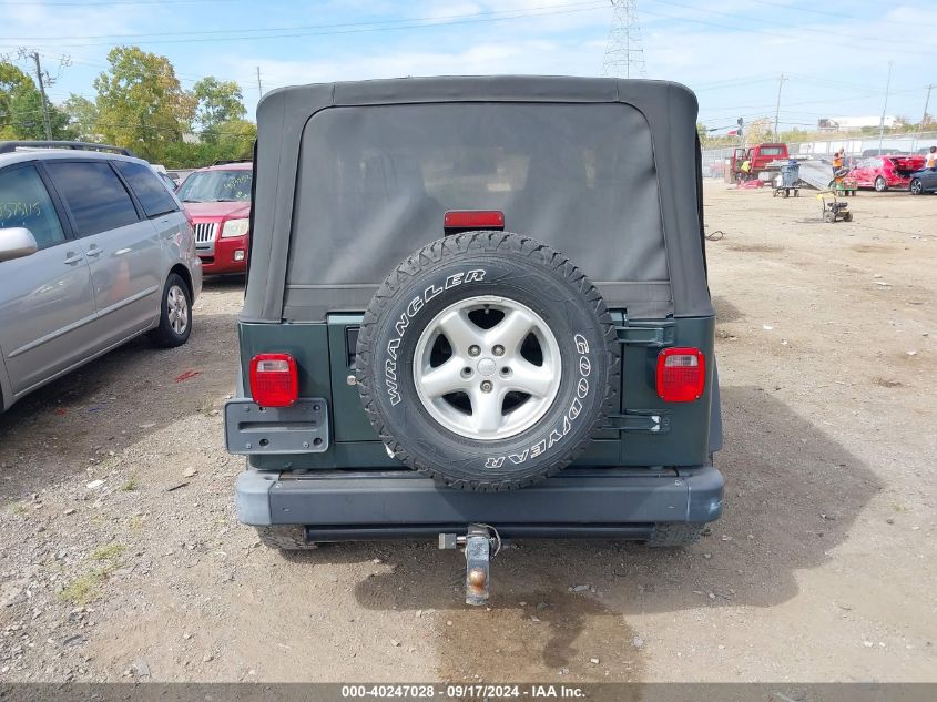 2003 Jeep Wrangler X VIN: 1J4FA39S63P377323 Lot: 40247028