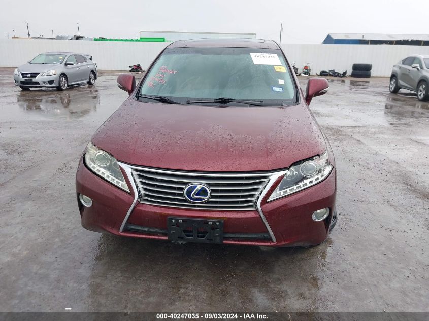 2013 Lexus Rx 450H VIN: JTJZB1BAXD2412818 Lot: 40247035