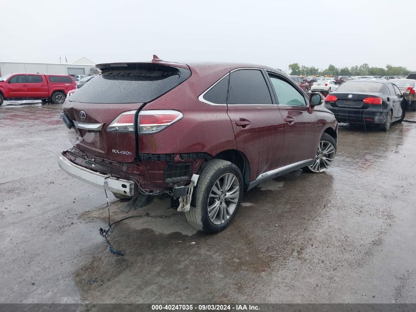 VIN JTJZB1BAXD2412818 2013 Lexus RX, 450H no.4