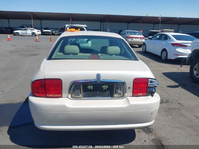 2000 Lincoln Ls V8 Auto VIN: 1LNHM87A3YY857426 Lot: 40247136