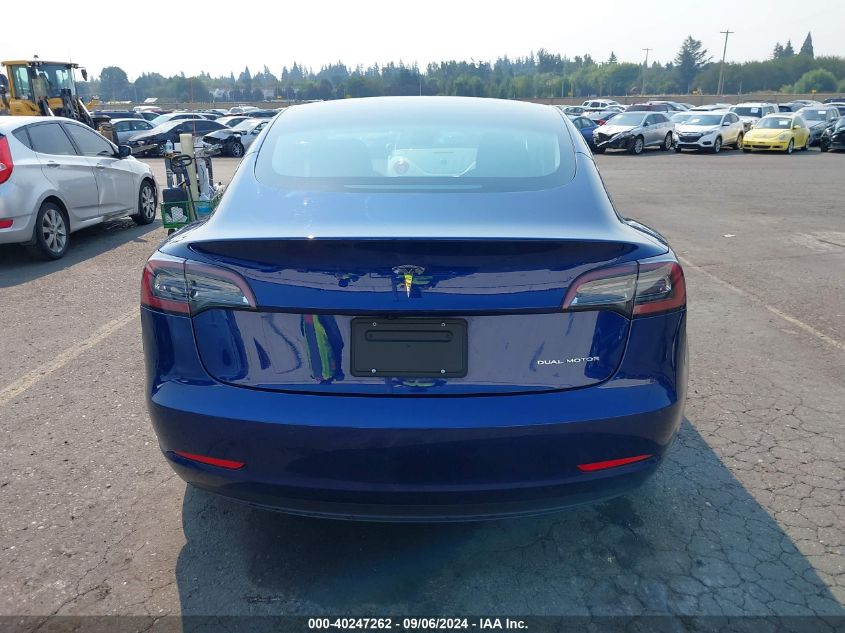 2020 Tesla Model 3 Long Range Dual Motor All-Wheel Drive VIN: 5YJ3E1EB6LF746747 Lot: 40247262