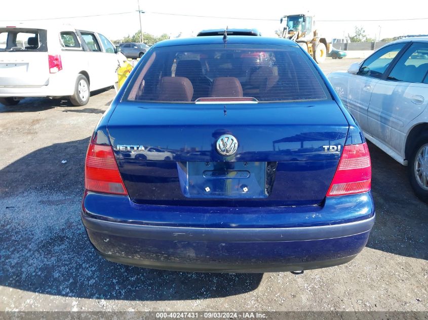 2002 Volkswagen Jetta Gls Tdi VIN: 3VWSP69M92M104996 Lot: 40247431