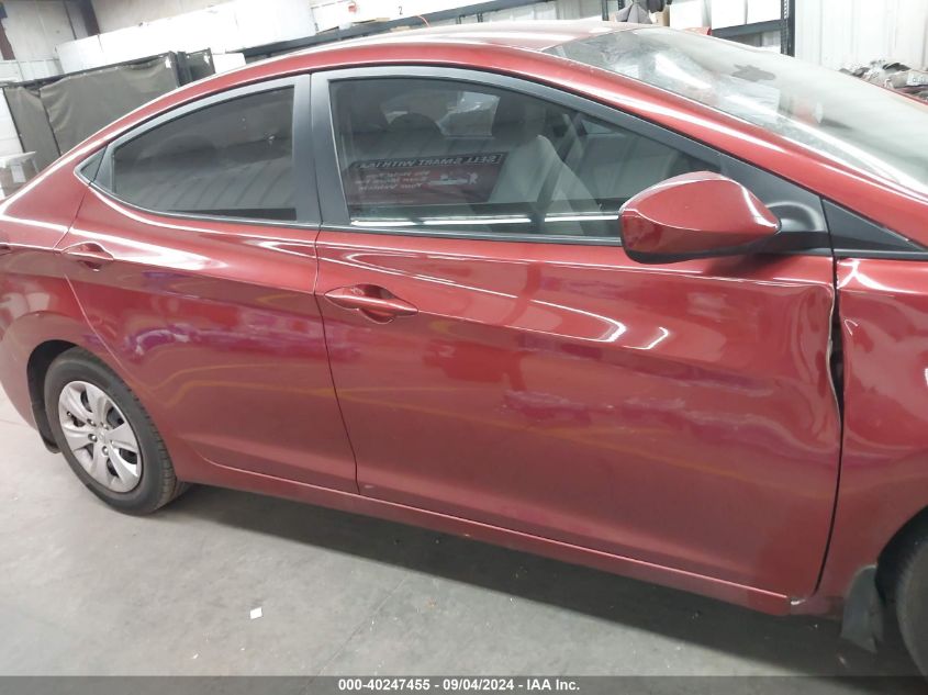 2016 Hyundai Elantra Se VIN: 5NPDH4AE0GH726059 Lot: 40247455