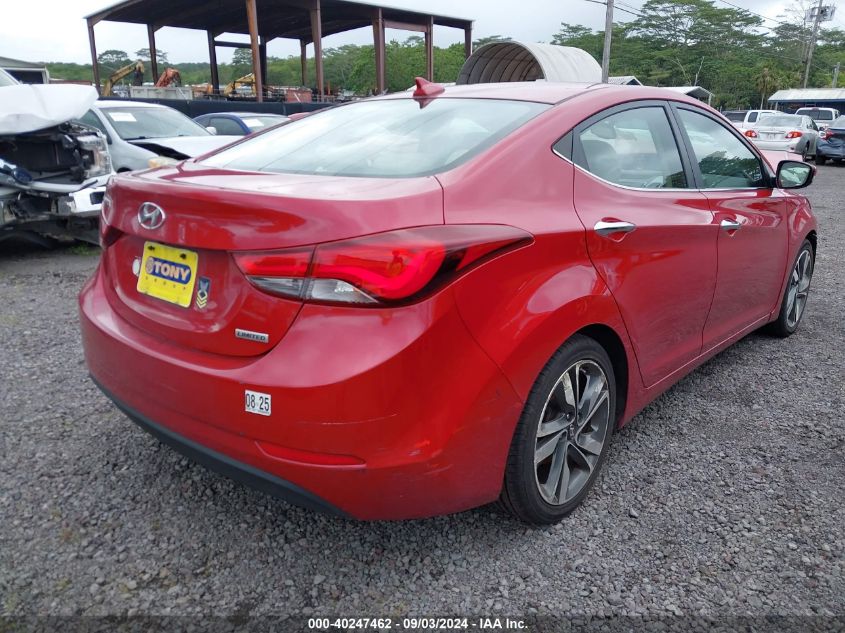 VIN KMHDH4AE3FU257792 2015 Hyundai Elantra, Limited no.4