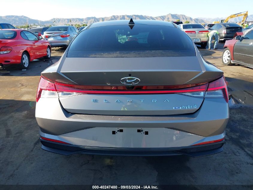 2022 Hyundai Elantra Hybrid Blue VIN: KMHLM4AJ8NU021044 Lot: 40247480