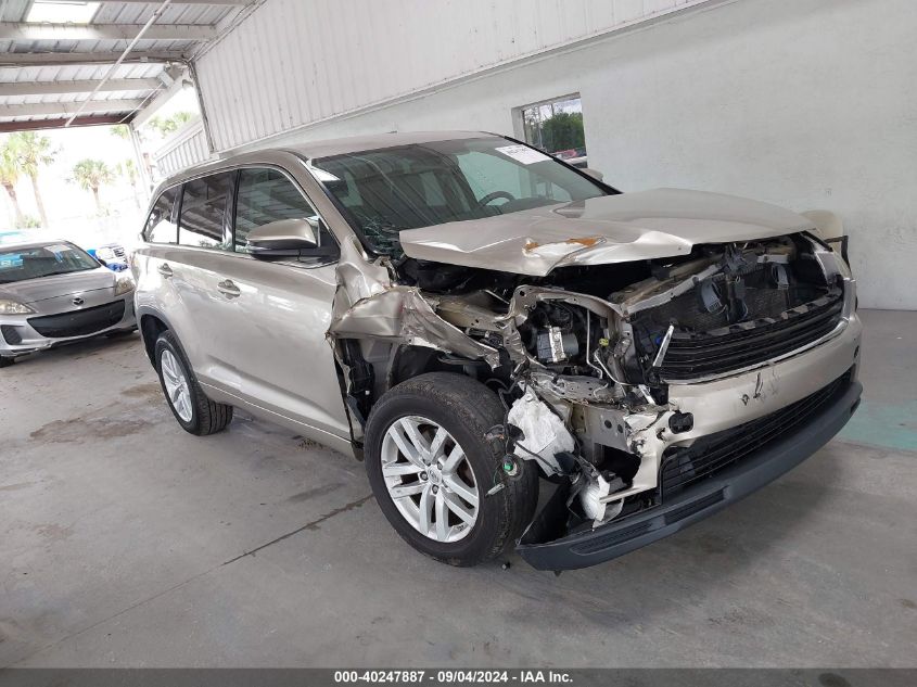 2015 Toyota Highlander Le VIN: 5TDZARFH5FS016738 Lot: 40247887