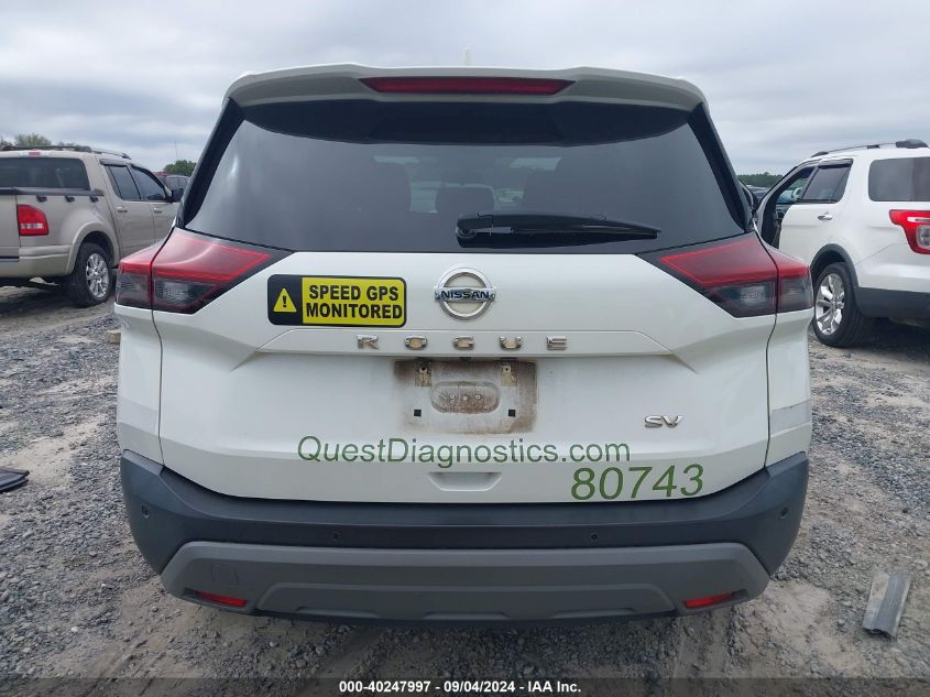 2021 Nissan Rogue Sv Fwd VIN: 5N1AT3BA0MC763168 Lot: 40247997