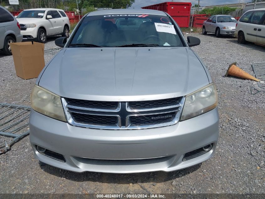 2012 Dodge Avenger Se VIN: 1C3CDZAB1CN138129 Lot: 40248017