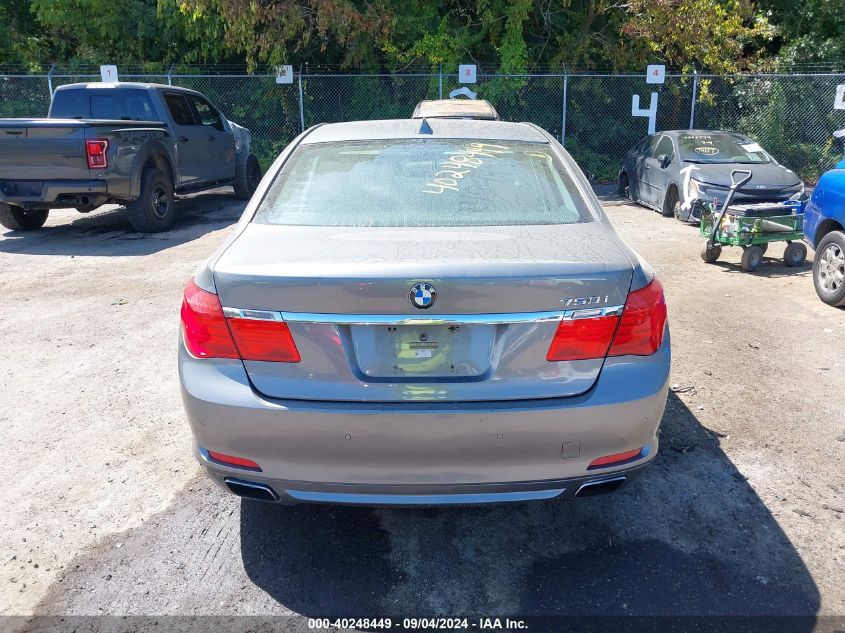 2010 BMW 750I xDrive VIN: WBAKC6C5XACL67642 Lot: 40248449