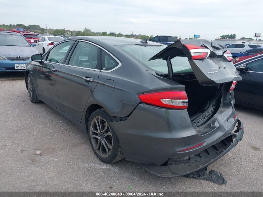 2019 Ford Fusion Sel VIN: 3FA6P0CD7KR224718 Lot: 40248640