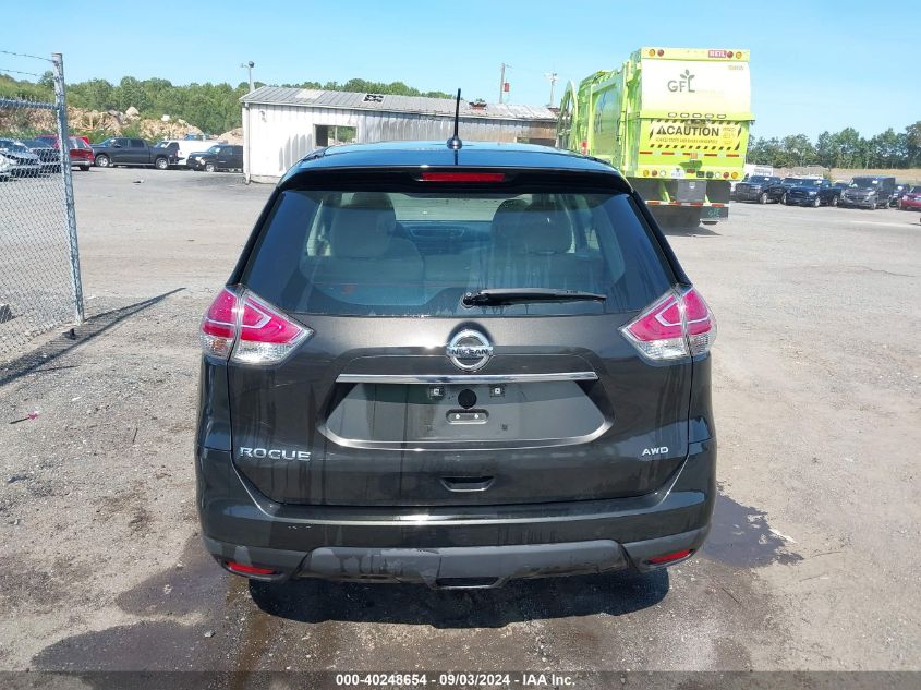 2016 Nissan Rogue S VIN: 5N1AT2MV5GC761088 Lot: 40248654