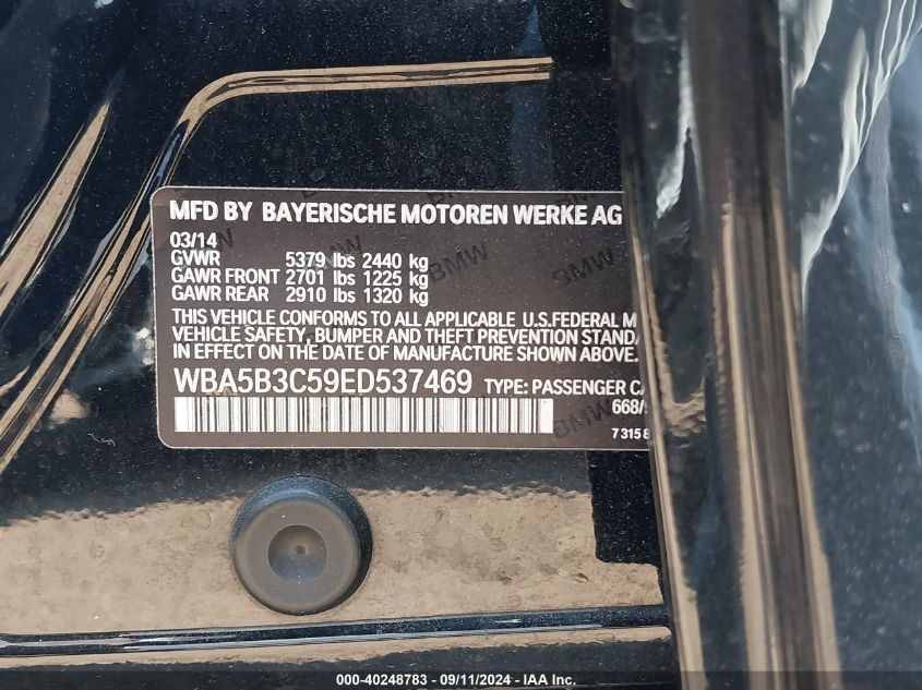 WBA5B3C59ED537469 2014 BMW 535I xDrive