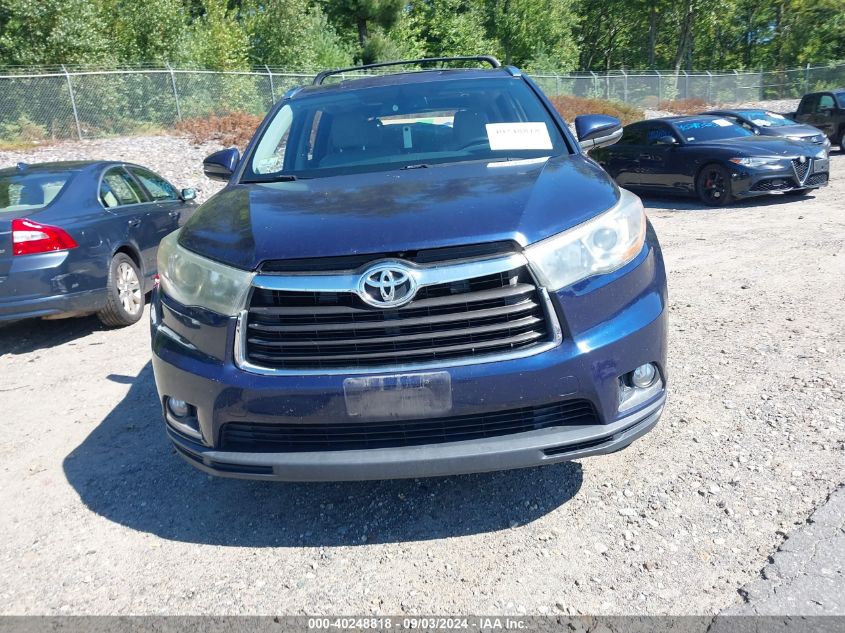 2015 Toyota Highlander Limited V6 VIN: 5TDDKRFH5FS178425 Lot: 40248818